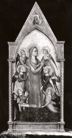 Anonimo — Lorenzo di Bicci - sec. XIV/ XV - Santa Maria Maddalena a colloquio con gli angeli — insieme